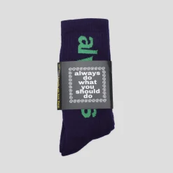 Always Do What You Should Do Always Up Sock - Purple