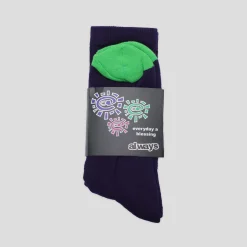 Always Do What You Should Do Always Up Sock - Purple