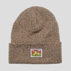 Ben Davis Classic Logo Beanie - Marbled Brown