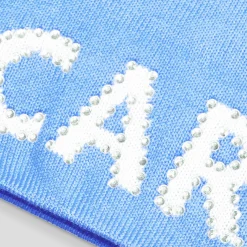 Carpet Rhinestone Beanie - Carolina Blue