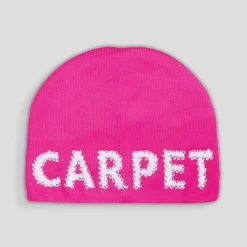 Carpet Rhinestone Beanie - Hot Pink