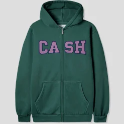 Cash Only Campus Zip-Thru Hood - Washed Forest