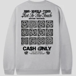 Cash Only Wheels Crewneck Sweatshirt - Ash