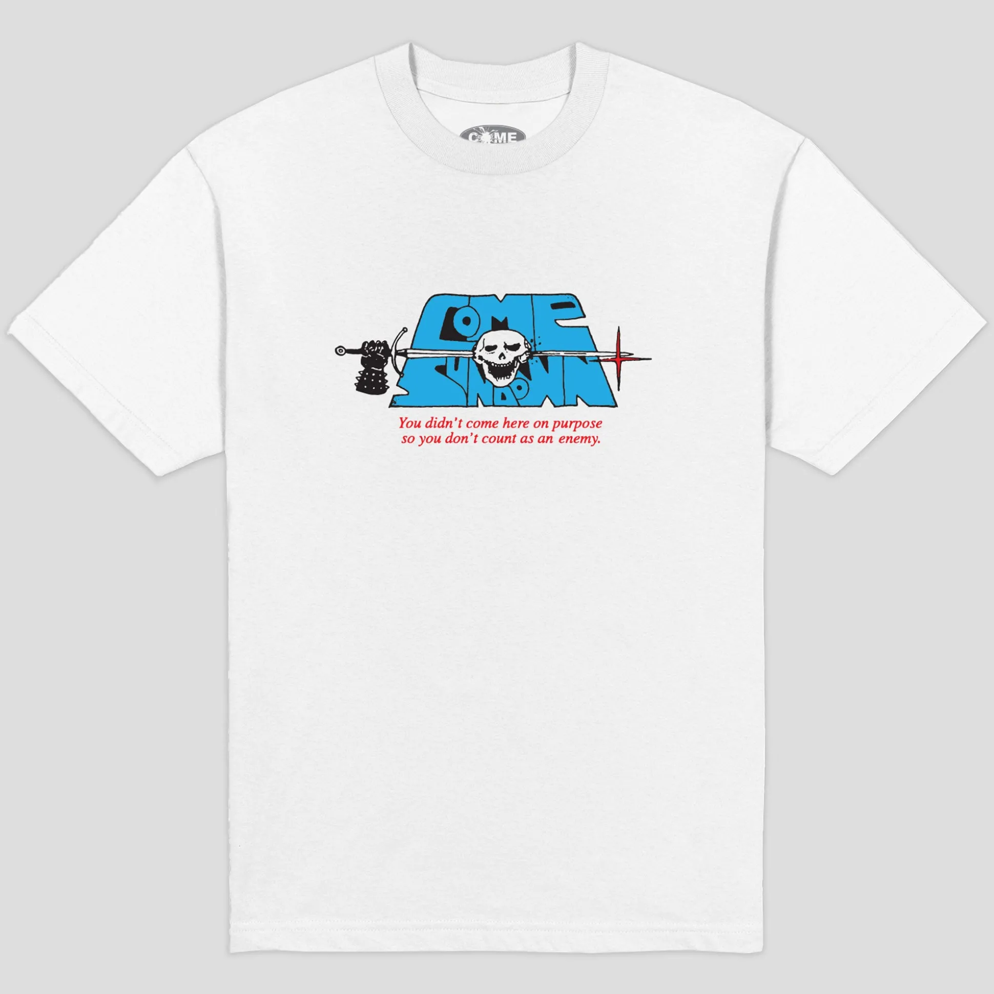 Come Sundown Split Tee - White