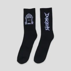 Dungeon Logo Socks - Black