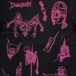 Dungeon Tales of Mystery Tee - Black / Neon Pink