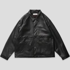 Evisen High Bridge Leather Jacket - Black