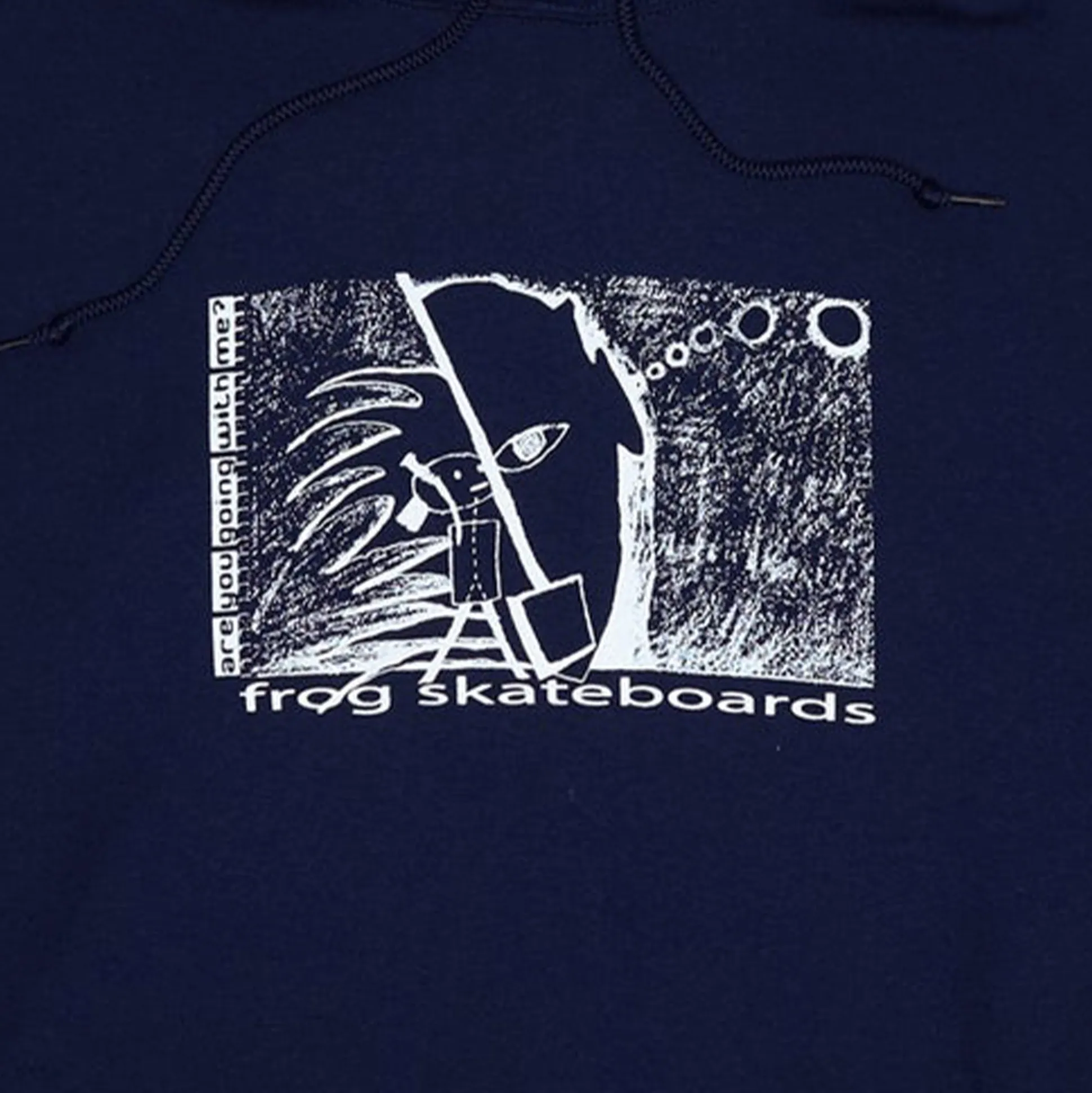 Frog Skateboards Hoodie R U Going With Me ? - Navy