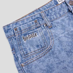 Hoddle 16 Ounce Denim Ranger Jean - Laser Paint Splatter Light Wash Bl