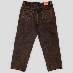 Hoddle 16 Ounce Ranger Jeans - Dark Brown Acid Wash
