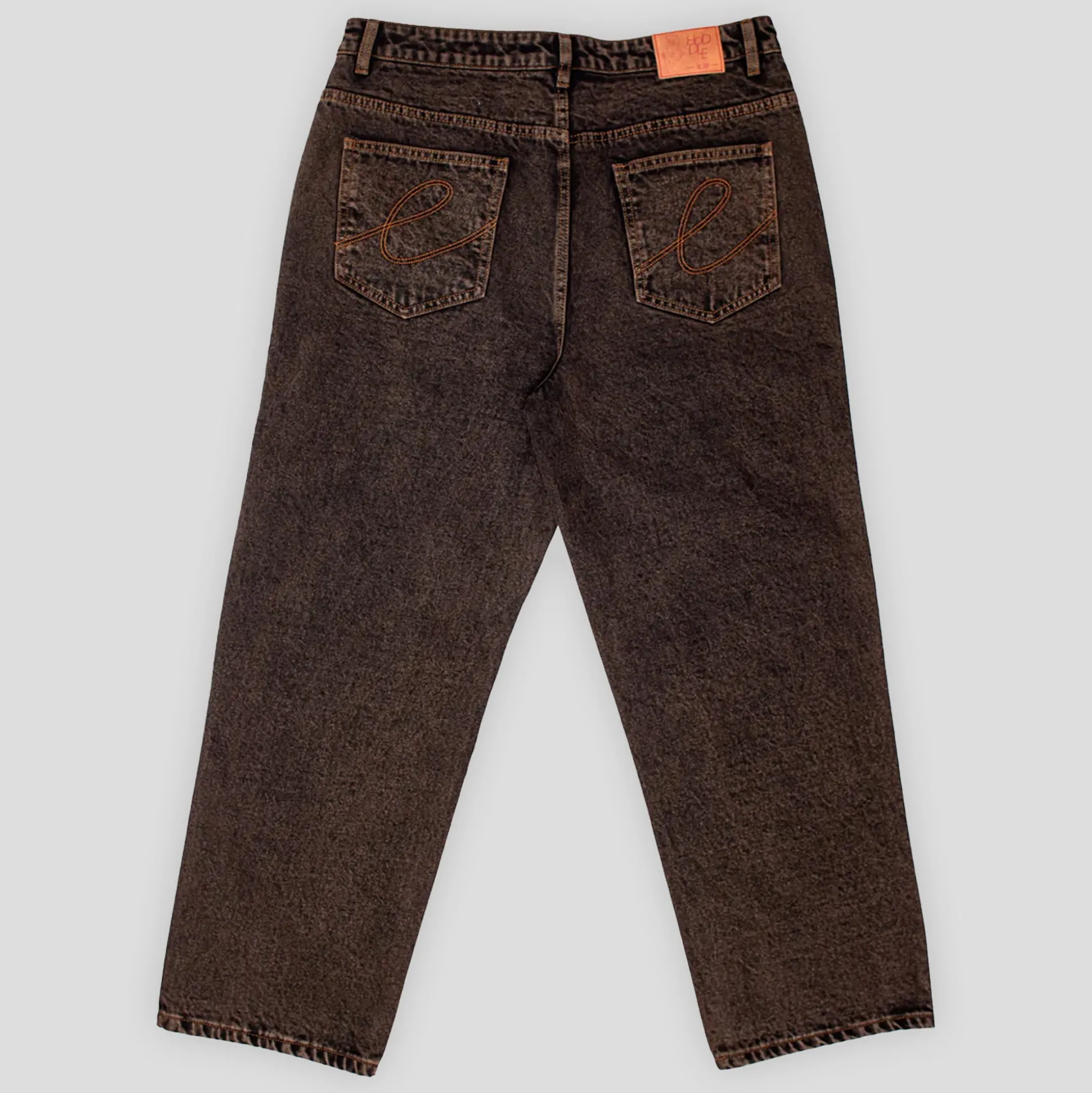 Hoddle 16 Ounce Ranger Jeans - Dark Brown Acid Wash