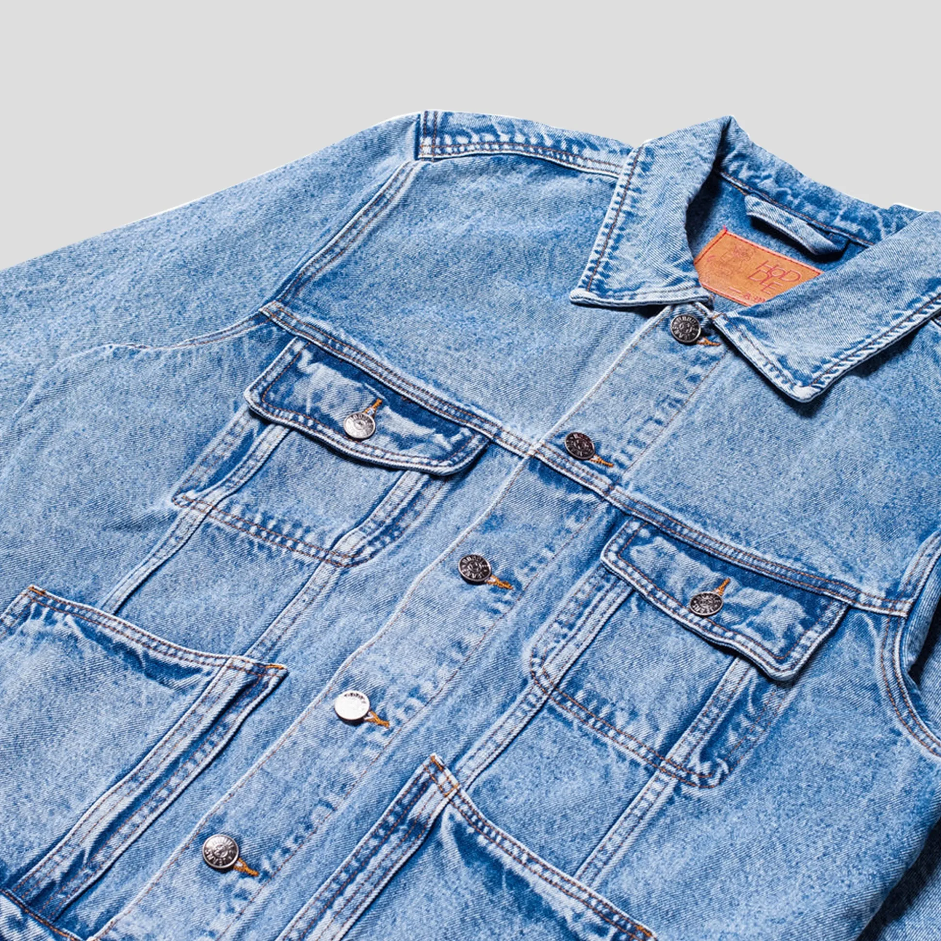 Hoddle Denim Trucker Jacket - Light Blue