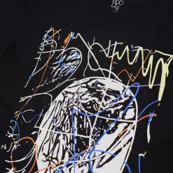 HODDLE "GLOBE" TEE BLACK