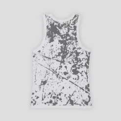 Hoddle Hardware Ribbed Singlet - White Paint