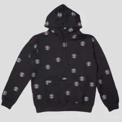 Hoddle Jeans Dot Logo Hoodie - Black