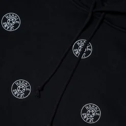 Hoddle Jeans Dot Logo Hoodie - Black