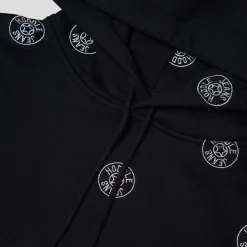 Hoddle Jeans Dot Logo Hoodie - Black