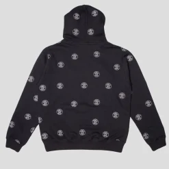 Hoddle Jeans Dot Logo Hoodie - Black