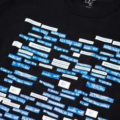 HODDLE "LIST" TEE BLACK