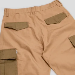 Hoddle Pleated Ripstop Cargo Pants - Tan / Khaki