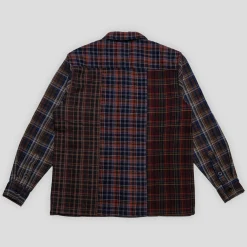 Hoddle Polyura Patchwork Flannel Long Sleeve Shirt - Multi