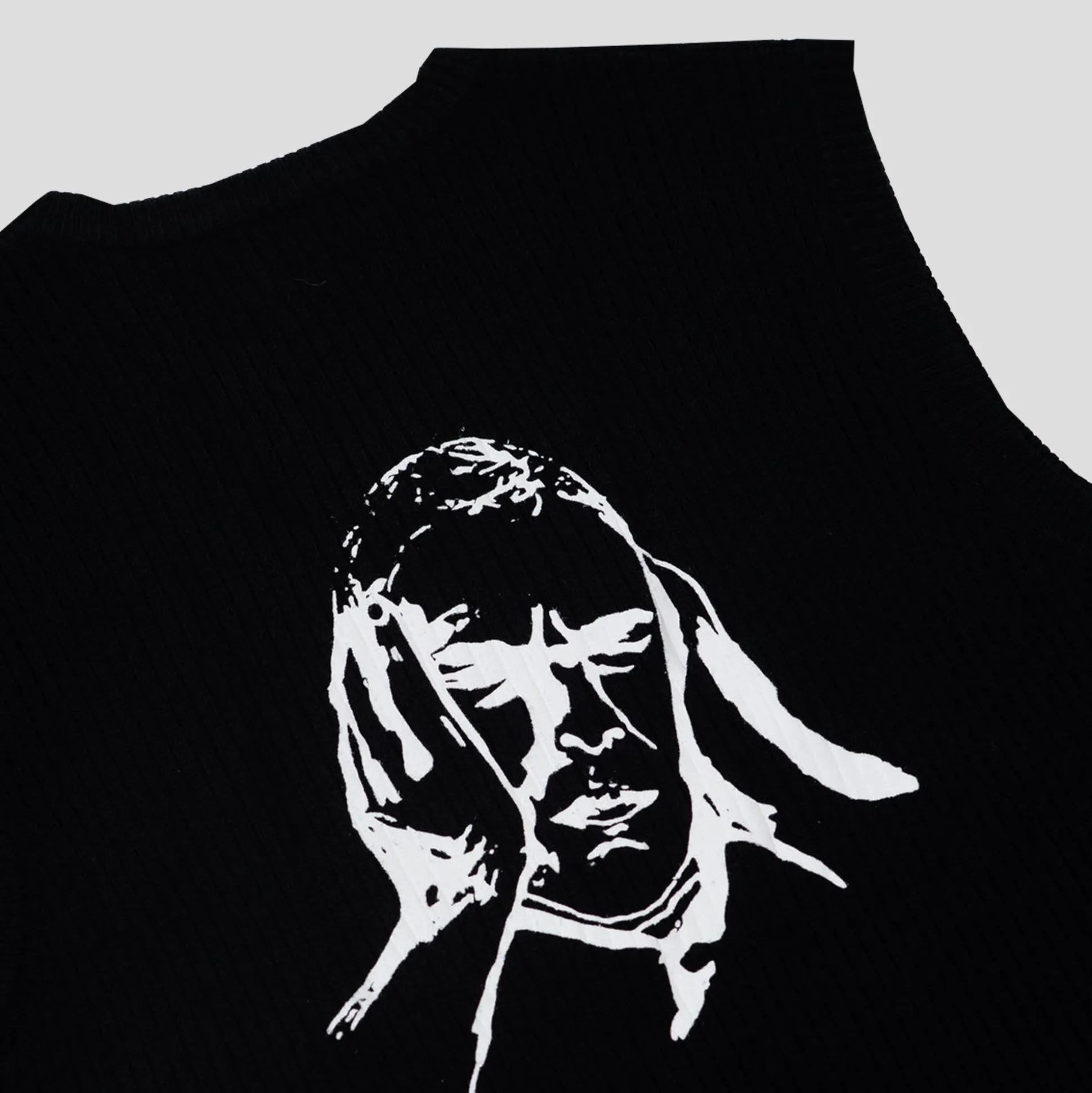 Hoddle Ribbed Vest - Black