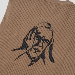 Hoddle Ribbed Vest - Sand