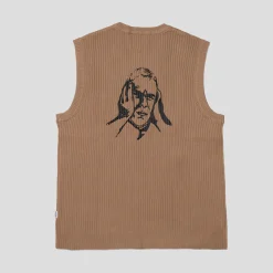 Hoddle Ribbed Vest - Sand