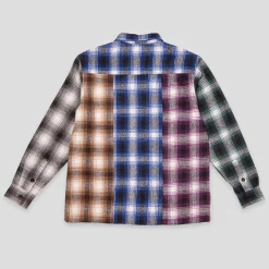 Hoddle Spectrum Flannel Shirt - Orange / Blue / Purple