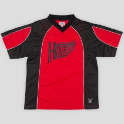 Hoddle Spider Football Jersey - Red / Black