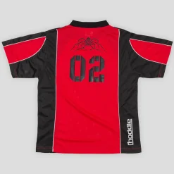 Hoddle Spider Football Jersey - Red / Black