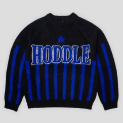 Hoddle Star Above Mohair Football Heavy Weight Knit - Black / Navy