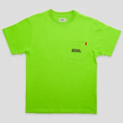 Hoddle Thunderdome Pocket Tee - Lime Green