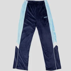 Hoddle Velour Track Pant - Blue / Navy
