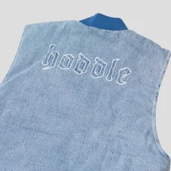 Hoddle Zip Up Carpenter Vest - Blue Denim Wash