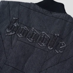 Hoddle Zip Up Carpenter Vest - Black Denim Wash