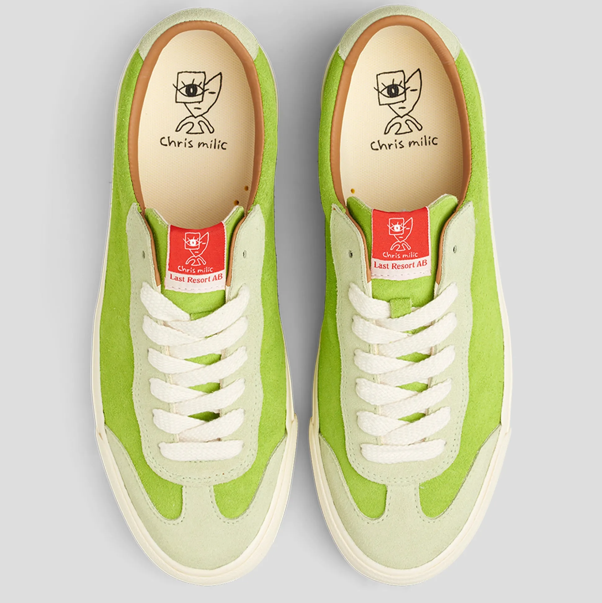 LAST RESORT AB "VM004 MILIC SUEDE LO" SHOE DUO GREEN/WHITE