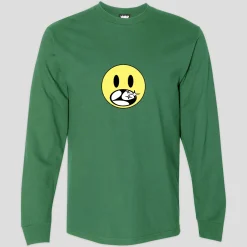 Limosine Happy Face Long-sleeve Tee - Green