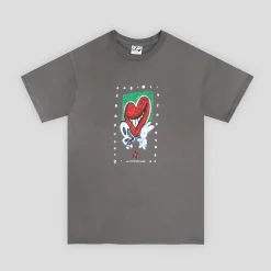 Limosine Heart Throb Tee - Charcoal