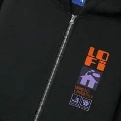 Lo-Fi Basic Parts Zip-Thru Hood - Black