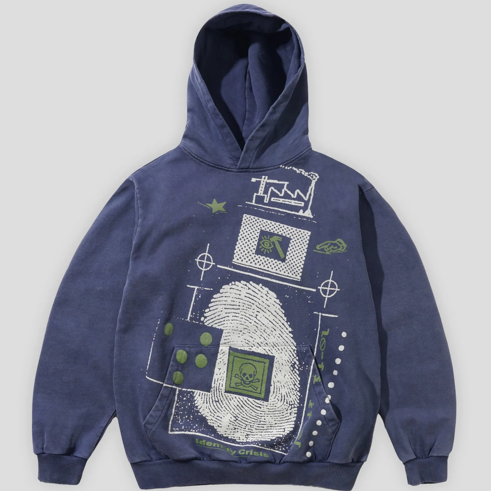 Lo-Fi Crisis Pullover Hood - Navy