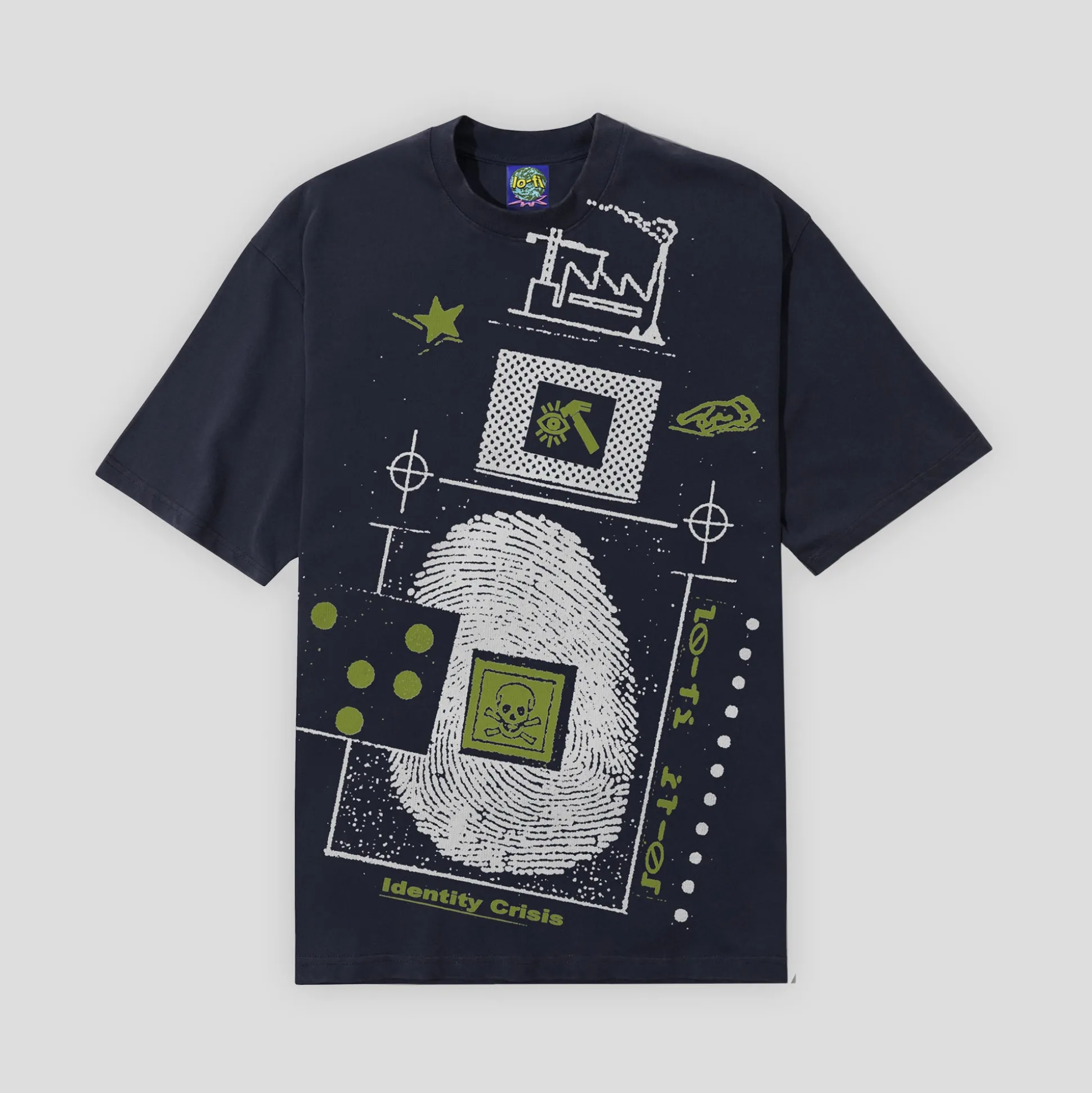 Lo-Fi Crisis Tee - Navy