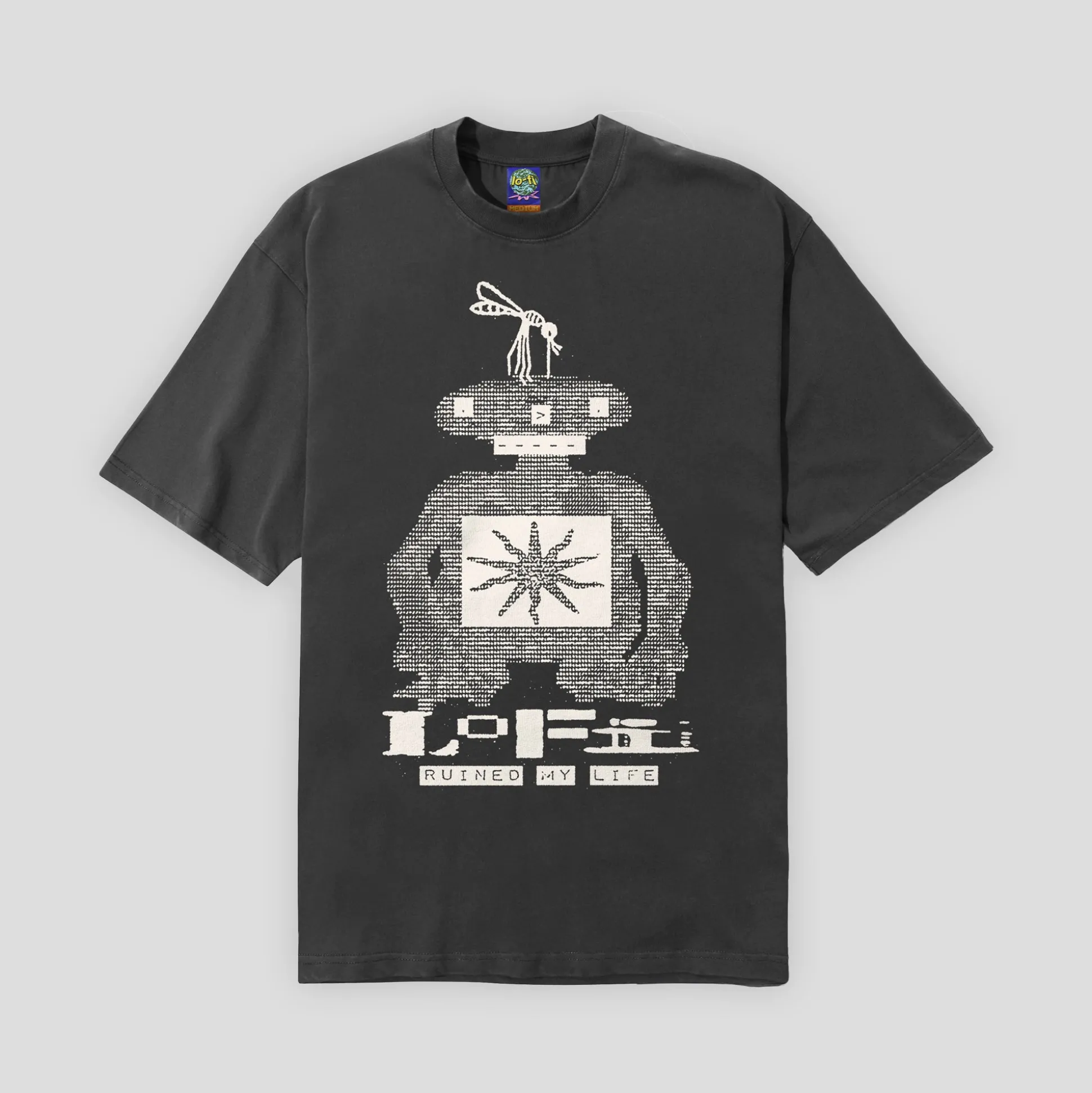 Lo-Fi My Life Tee - Washed Black
