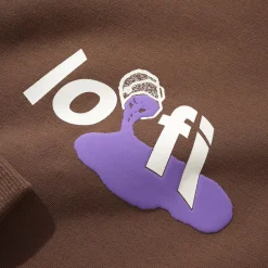Lo-Fi Paint Logo Pullover Hood - Washed Brown