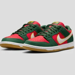 Nike SB Dunk Low Seattle Super Sonics Pro Premium - Fir /White /Gold /