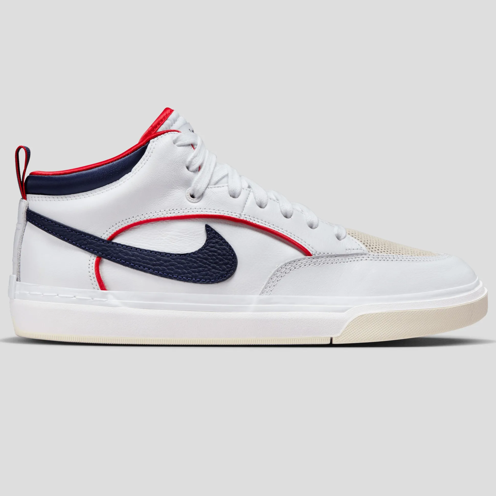 Nike SB React Leo Premium - White / University Red / Midnight Navy