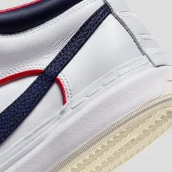 Nike SB React Leo Premium - White / University Red / Midnight Navy