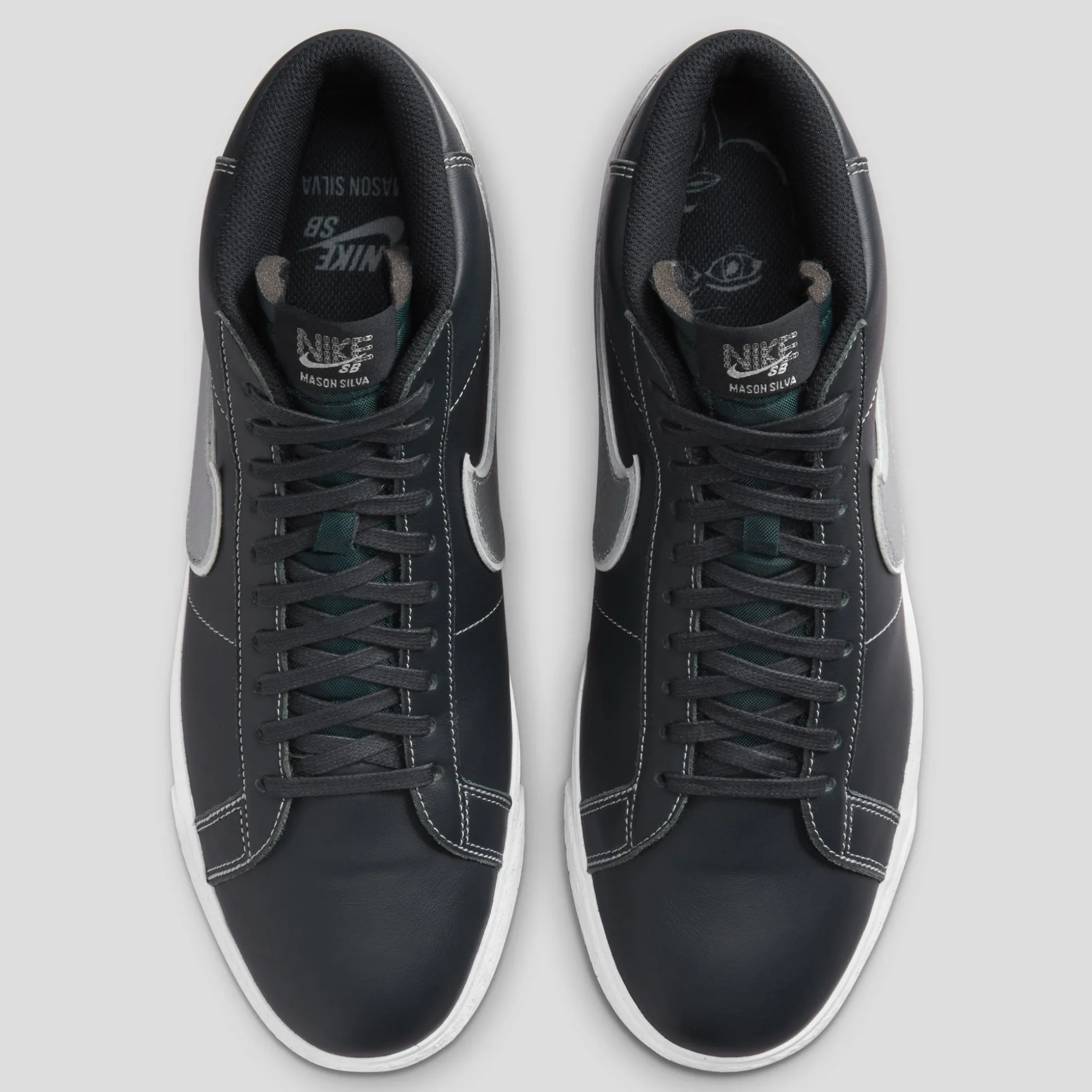 Nike SB Zoom Blazer Mid Mason Silva - Dark Obsidian / Metallic Silver