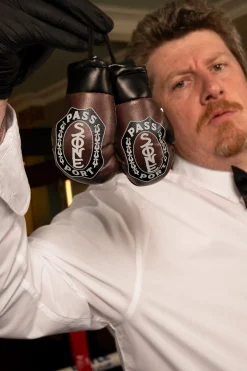 Pass~Port & Anthony "Stone" Mapstone Souvenir Boxing Gloves