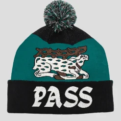 Pass~Port Antler Pom Beanie - Black / Teal